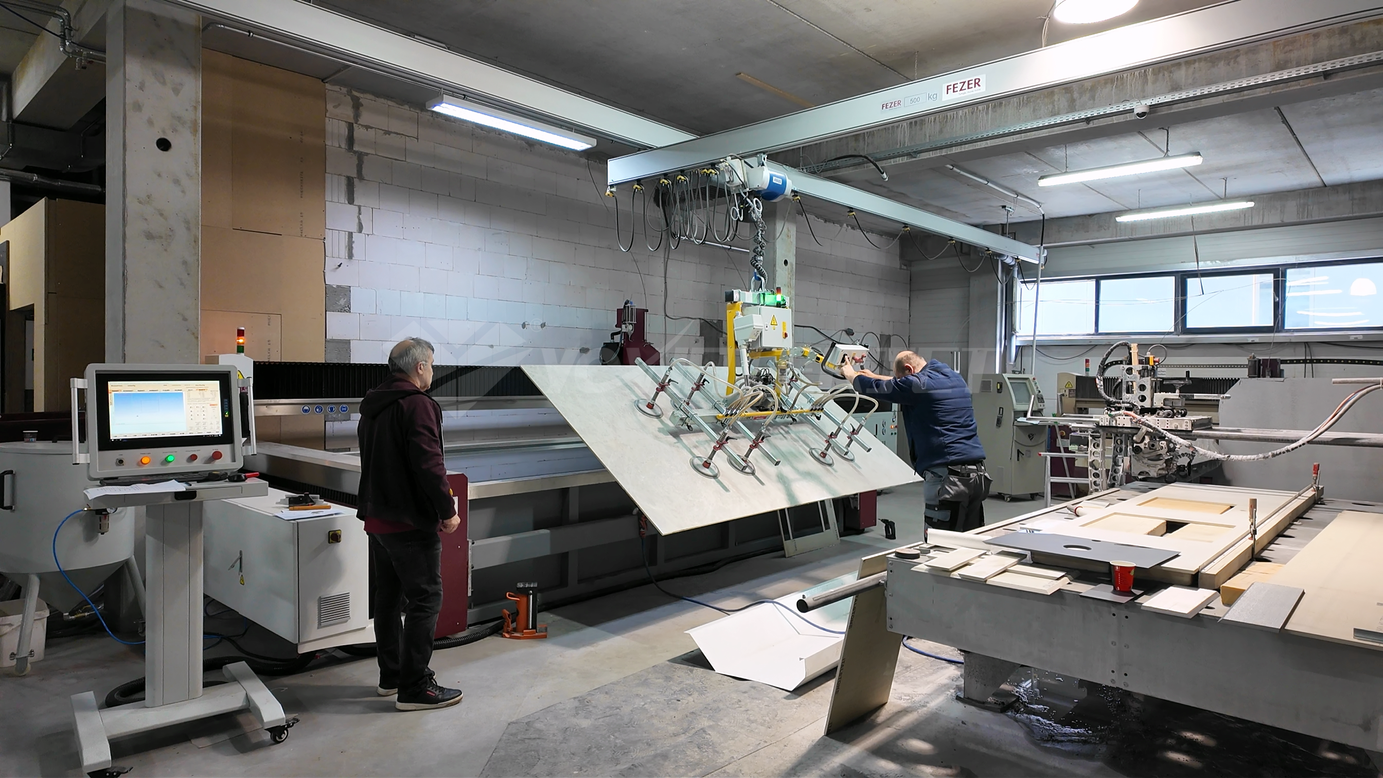 Corte de encimeras de cocina de m&aacute;rmol 