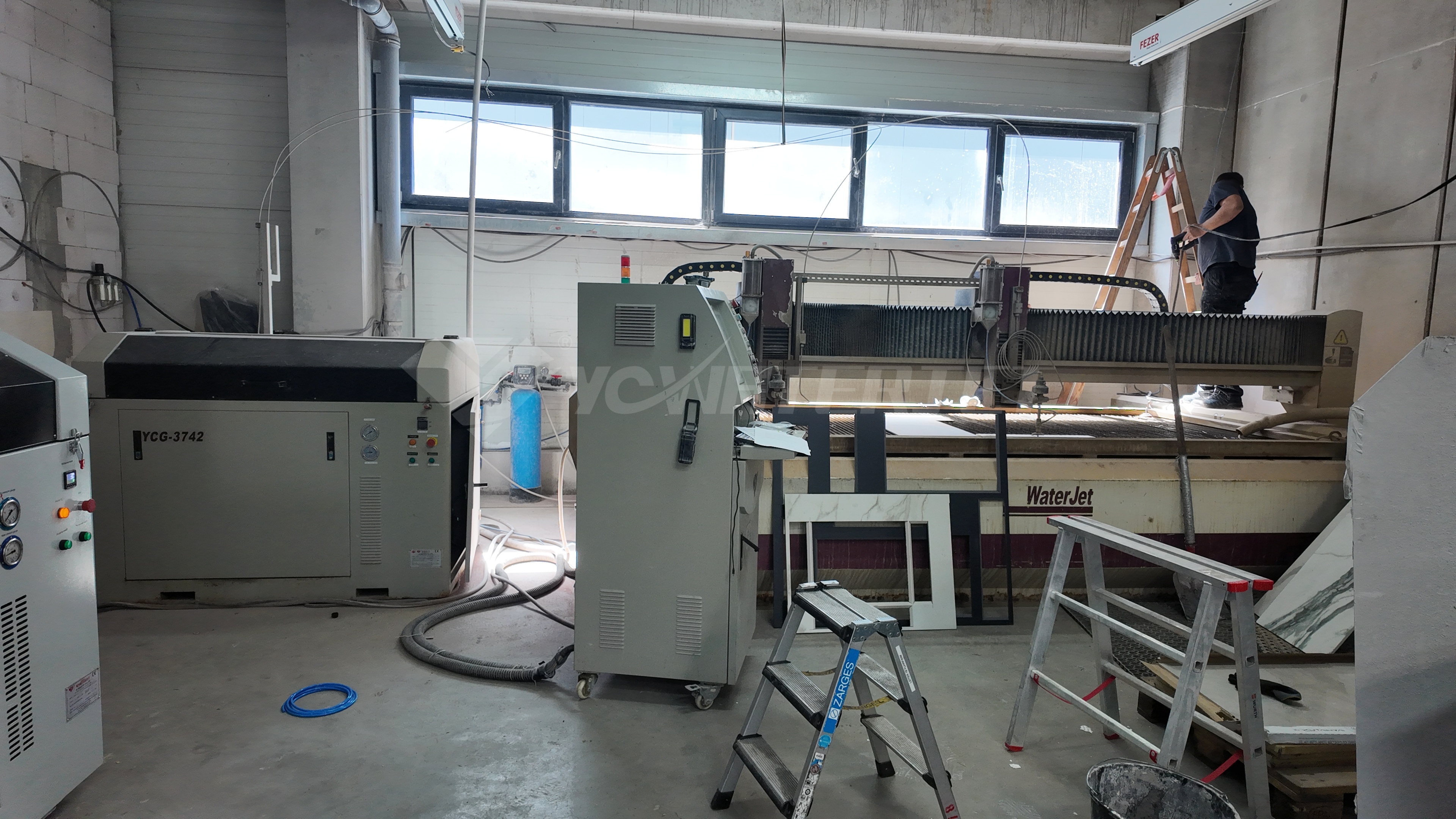 Chorro de agua de doble cabezal 