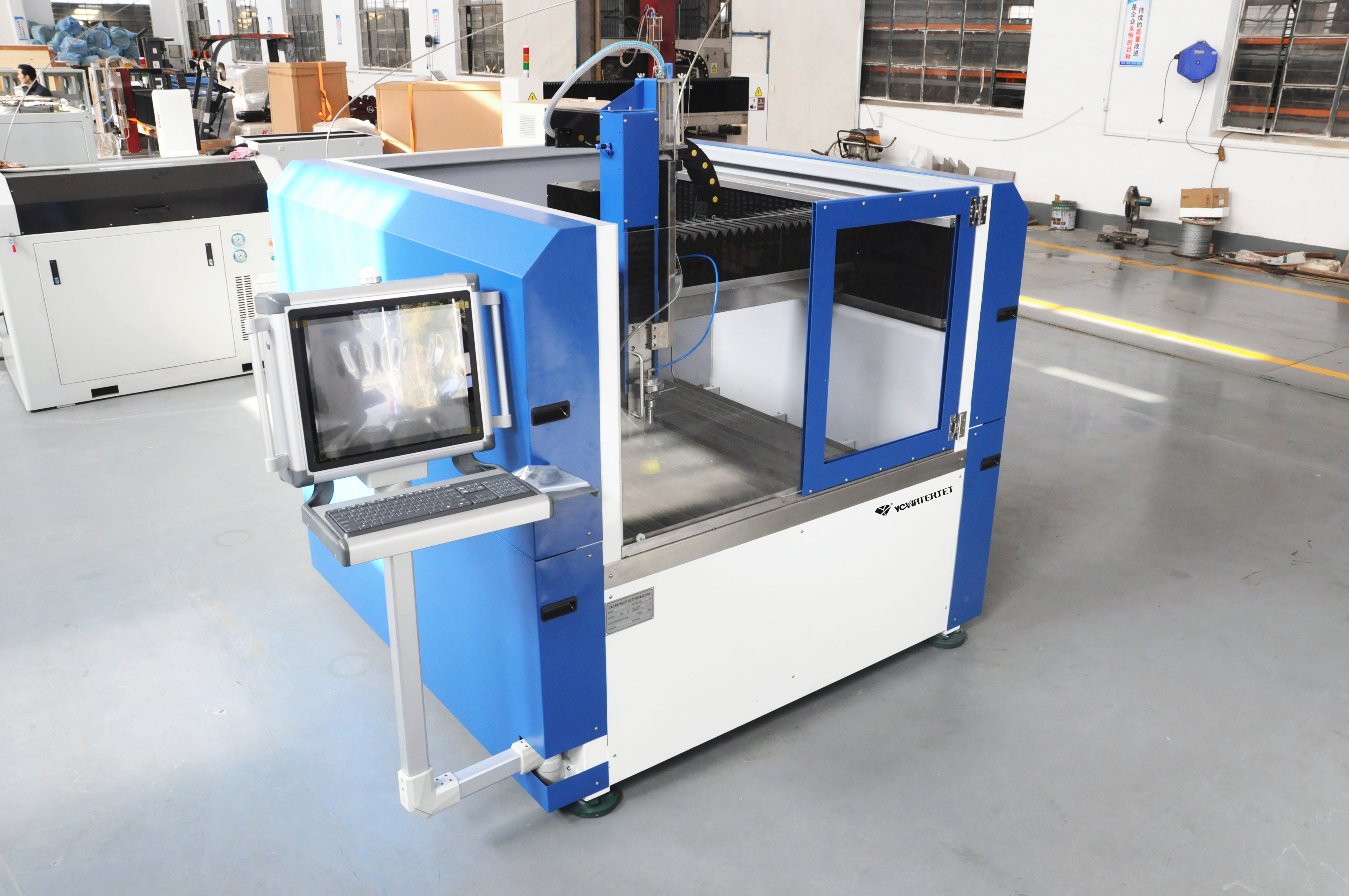 Mini máquina de corte por chorro de agua totalmente cerrada